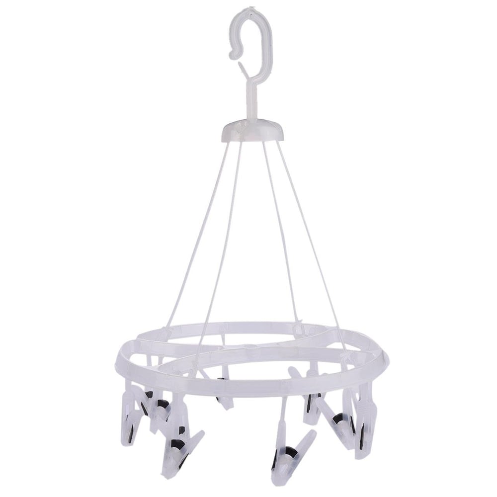 Varal de Plástico 12 Prendedores Redondo Cristal