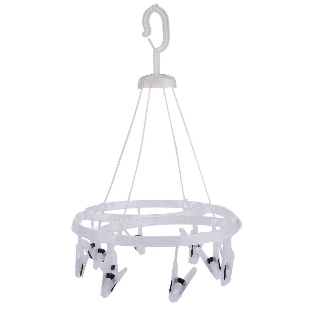 Varal de Plástico 12 Prendedores Redondo Cristal