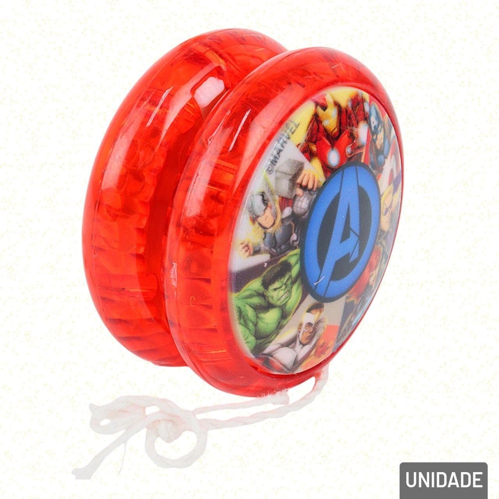 Ioiô de Plástico 5,5cm com LUZ Avengers Color