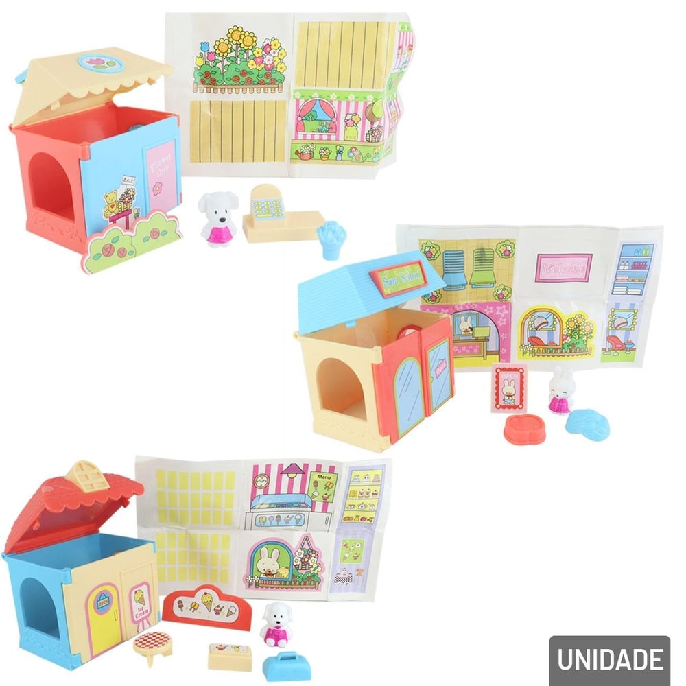 Casinha de Bonecas com Acessórios 6 Pçs Color