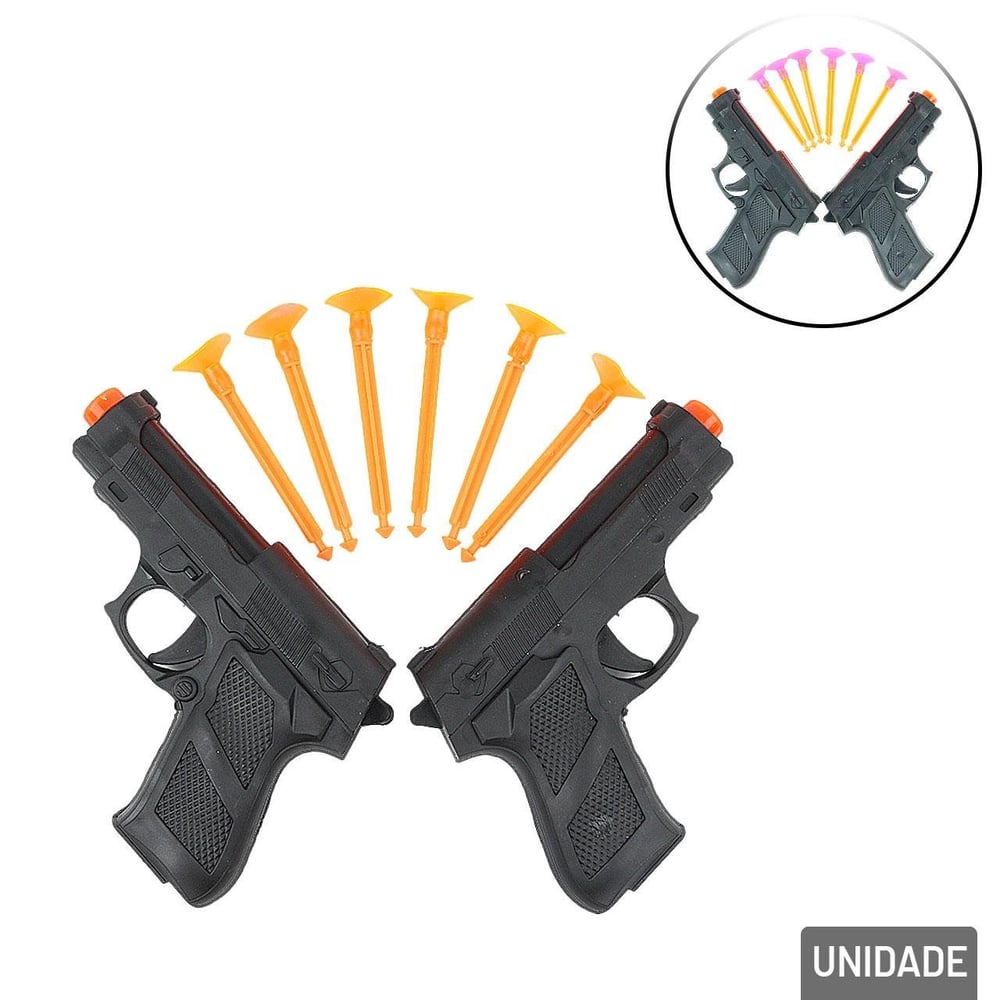 Pistola Lança Dardo 11cm 8 Peças Superfine