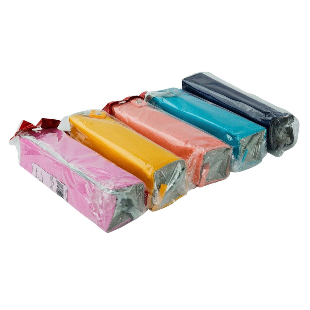 Estojo Escolar 21cm Quadrado F Cinza/color