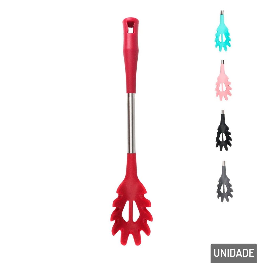 Colher de Silicone 33cm Pegador Macarrão Color