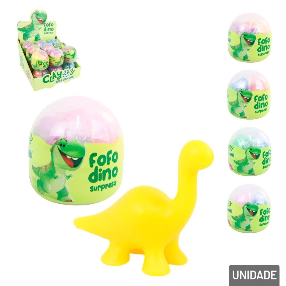 Massinha de Modelar 12g Estica e Pula Fofo Dino