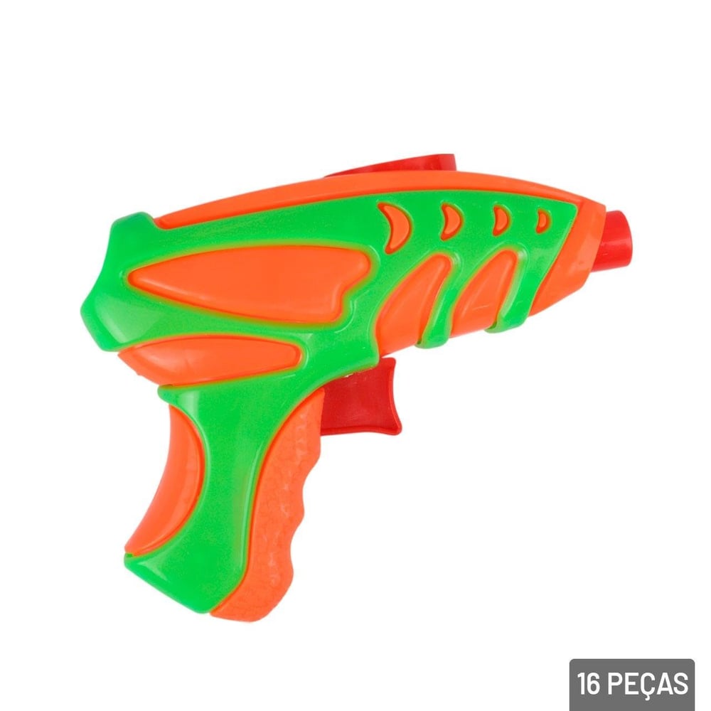 Pistola Lança Disco 11,5cm 16 Peças Color