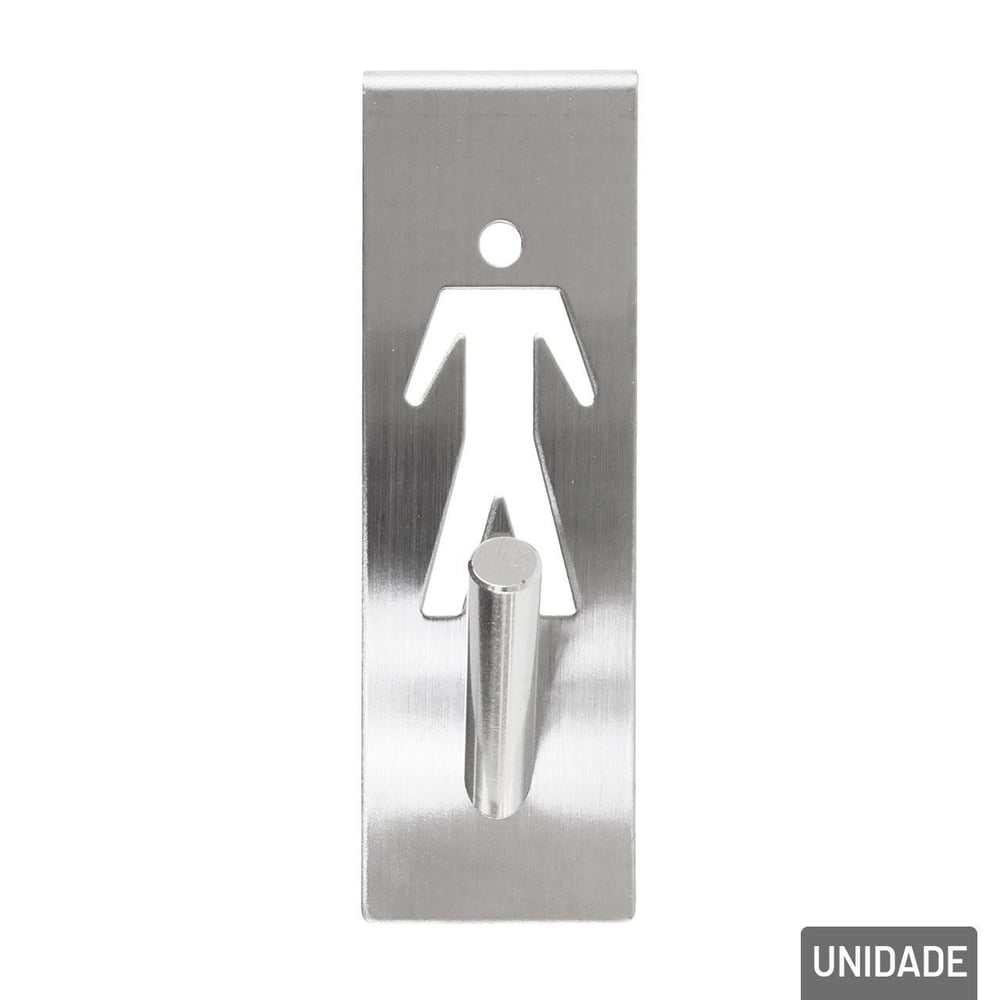 Gancho de Aço 17cm Para Porta Cromado
