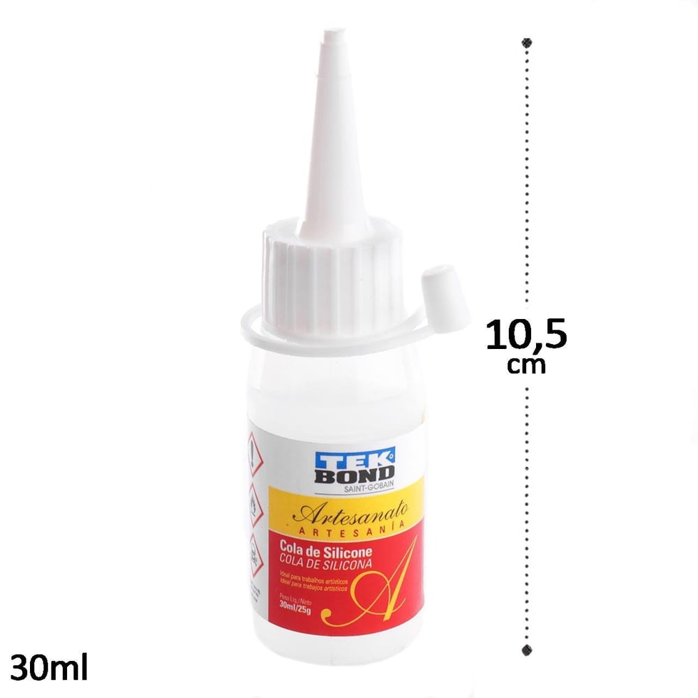 Cola de Silicone 25g Líquida Para Artesanato