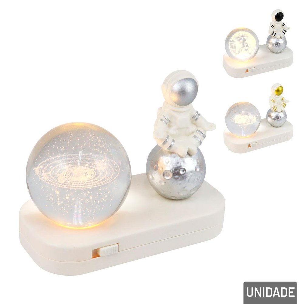 Luminária de Mesa 12,5cm EM LED Globo Sortidos
