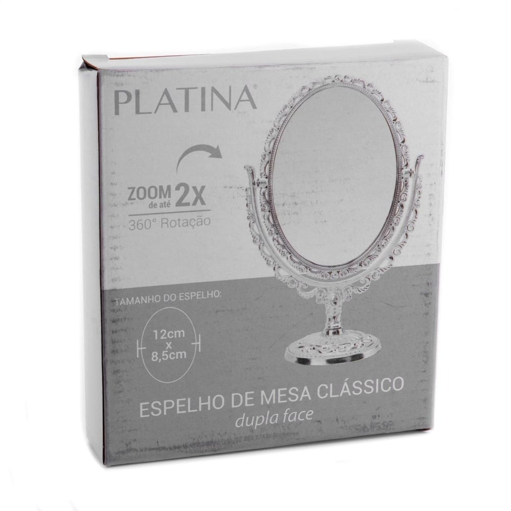 Espelho de Mesa Dupla Face 24x16,5cm Classic Color