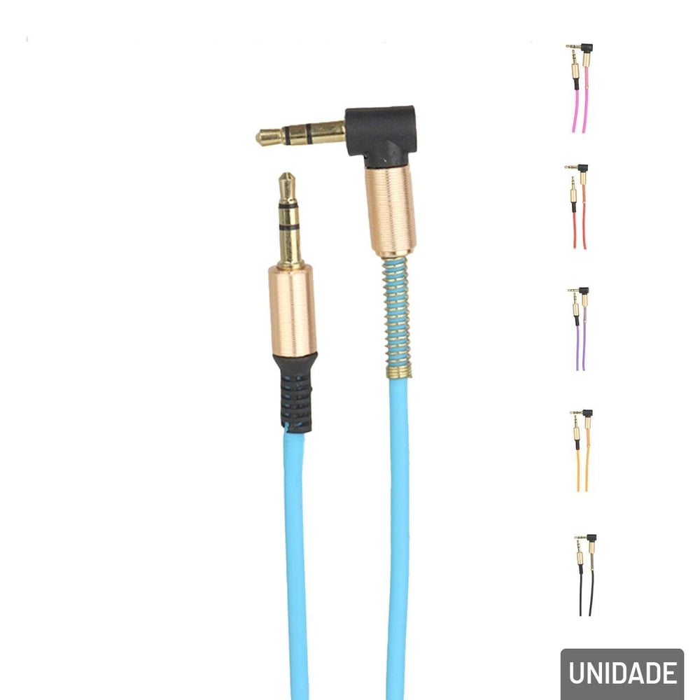 Cabo de áudio P2 1m Color
