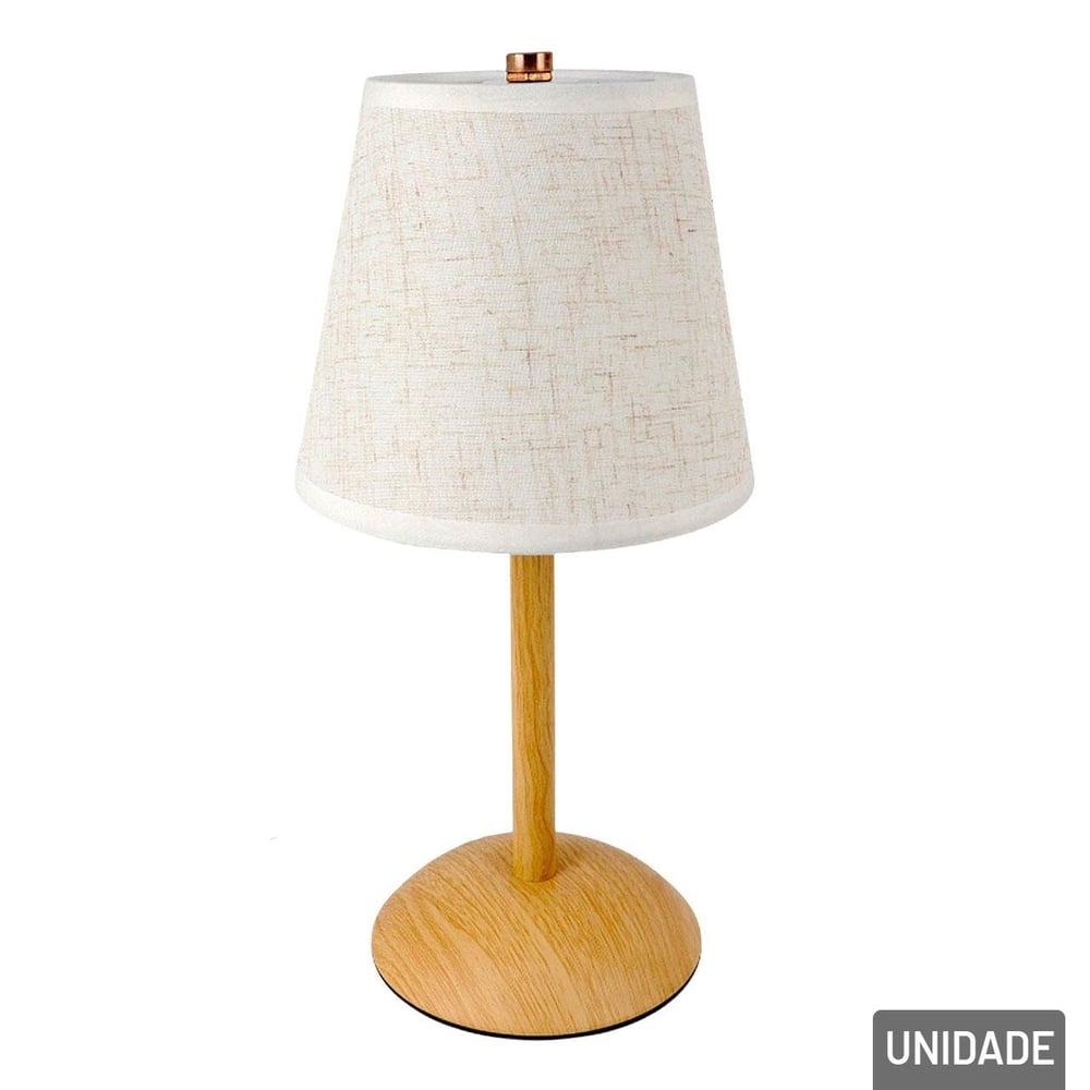 Abajur de Mesa Bivolt Cúpula Base de Metal Color