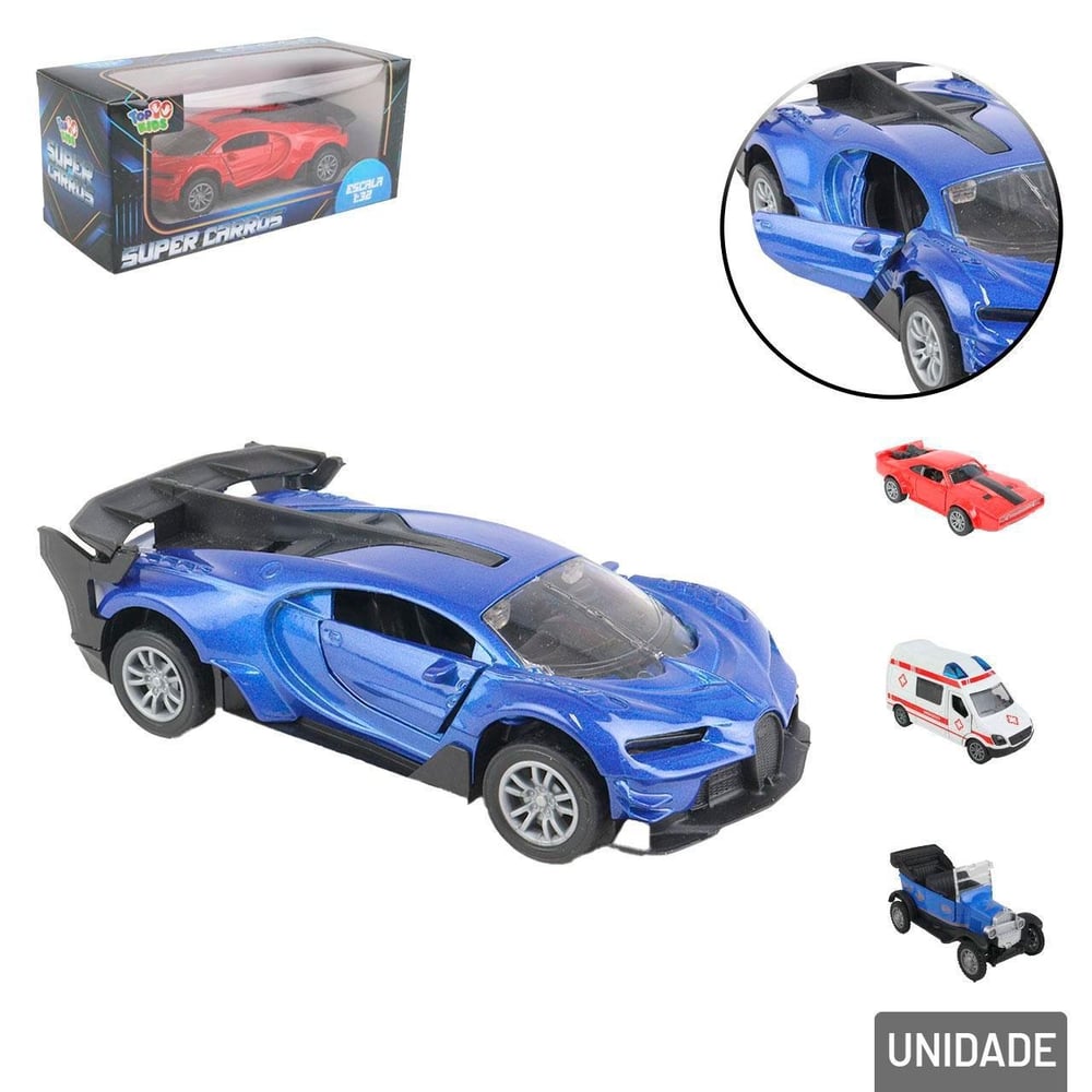 Carrinho de Fricção Metal Super Carros Sortidos