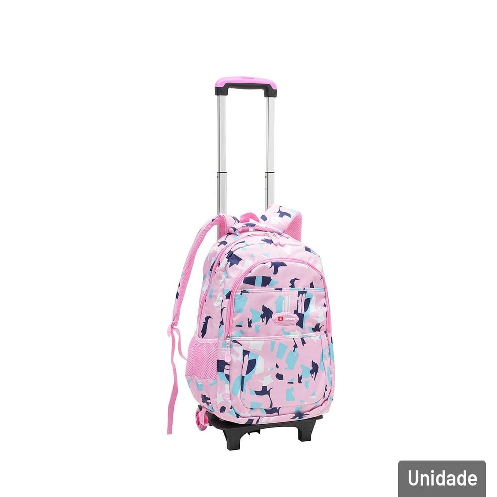 Mochila de Rodas Juvenil Removível Figuras Color