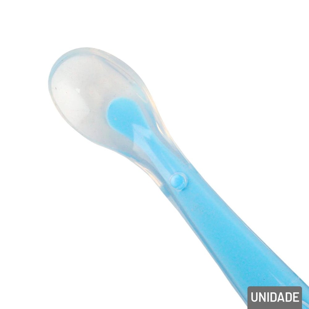 Colher de Silicone Infantil Coração Color