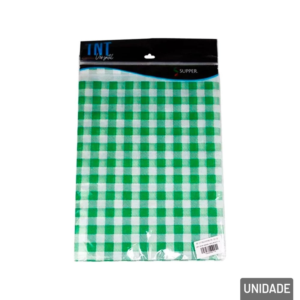 Toalha de Mesa Junino 200x140cm Xadrez Verde