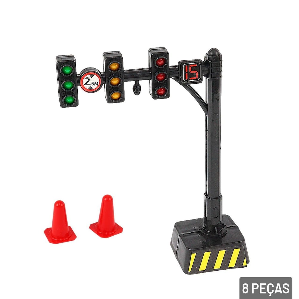 Caminhão Roda Livre Plástico 8 Pçs Construção