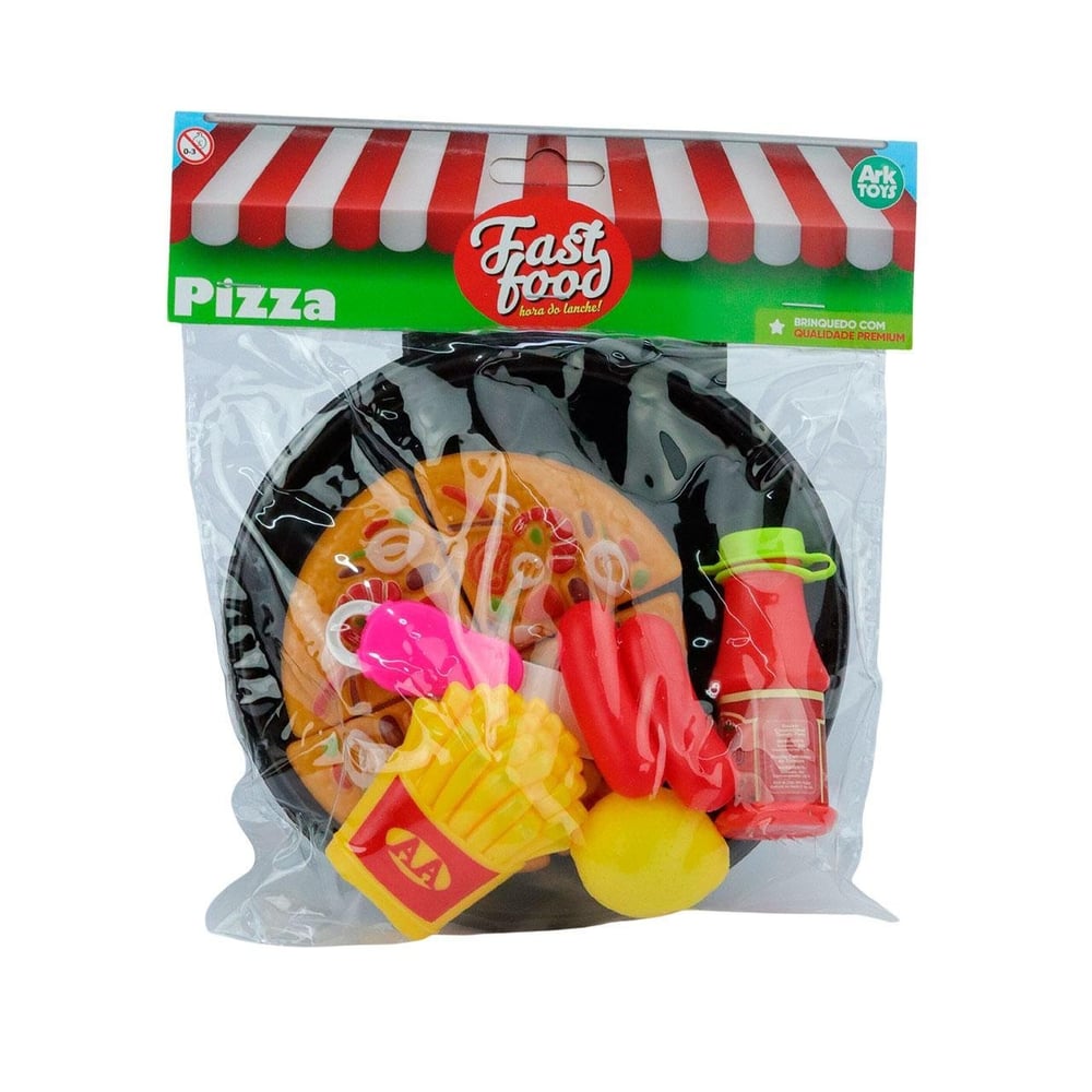 KIT Cozinha de Plástico 10 Peças Hora da Pizza