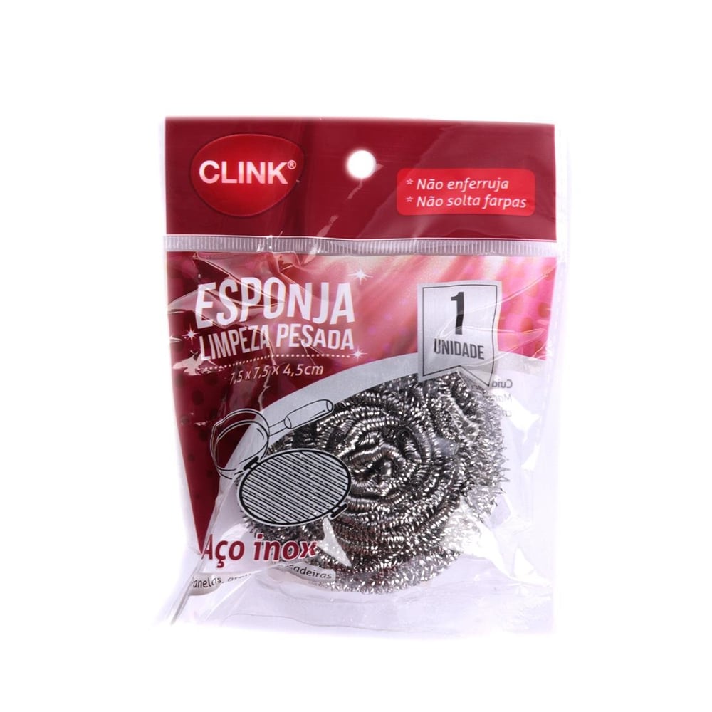 Esponja de Limpeza Aço Inox
