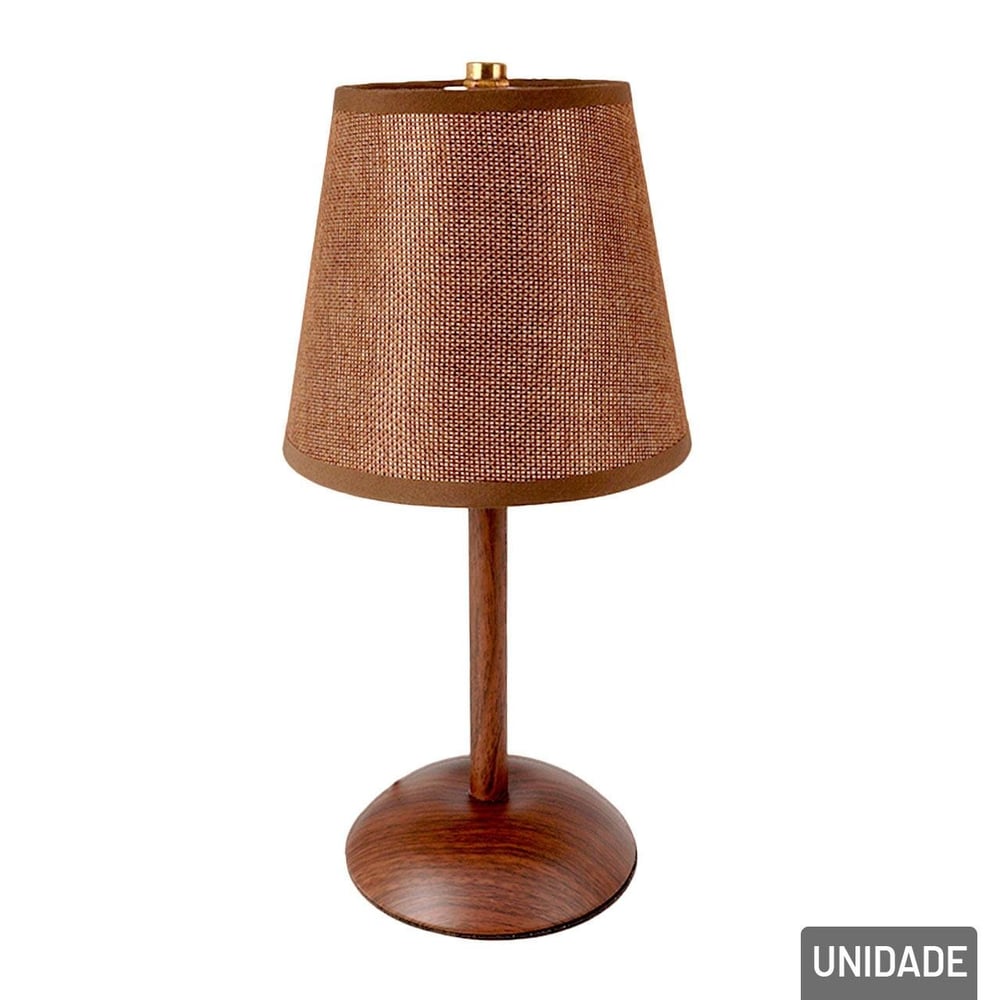 Abajur de Mesa Bivolt Cúpula Base de Metal Color