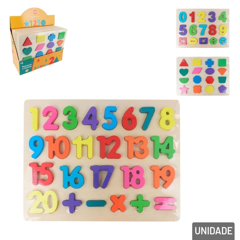 Tabuleiro Educativo Número e Formas Sortidas