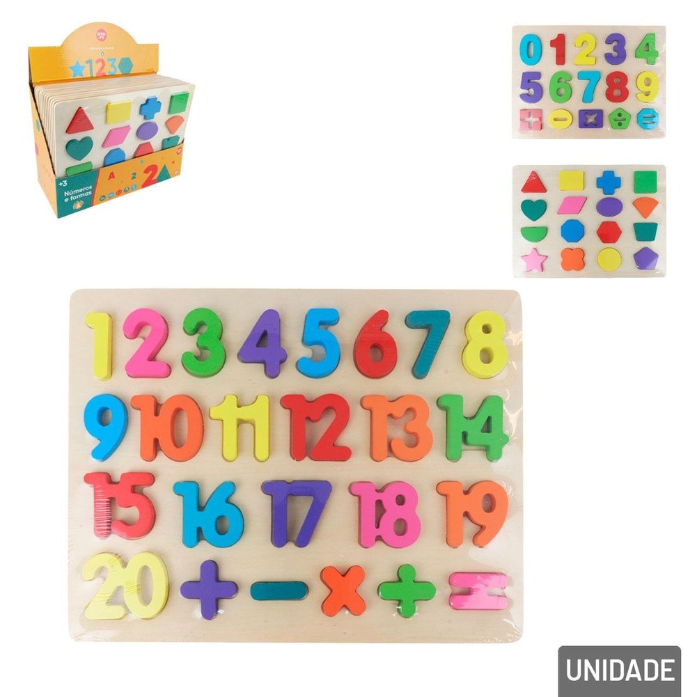 Tabuleiro Educativo Número e Formas Sortidas