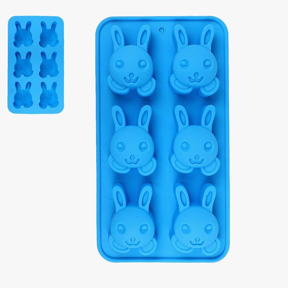 Forma Para Chocolate Silicone Coelhos Decorados
