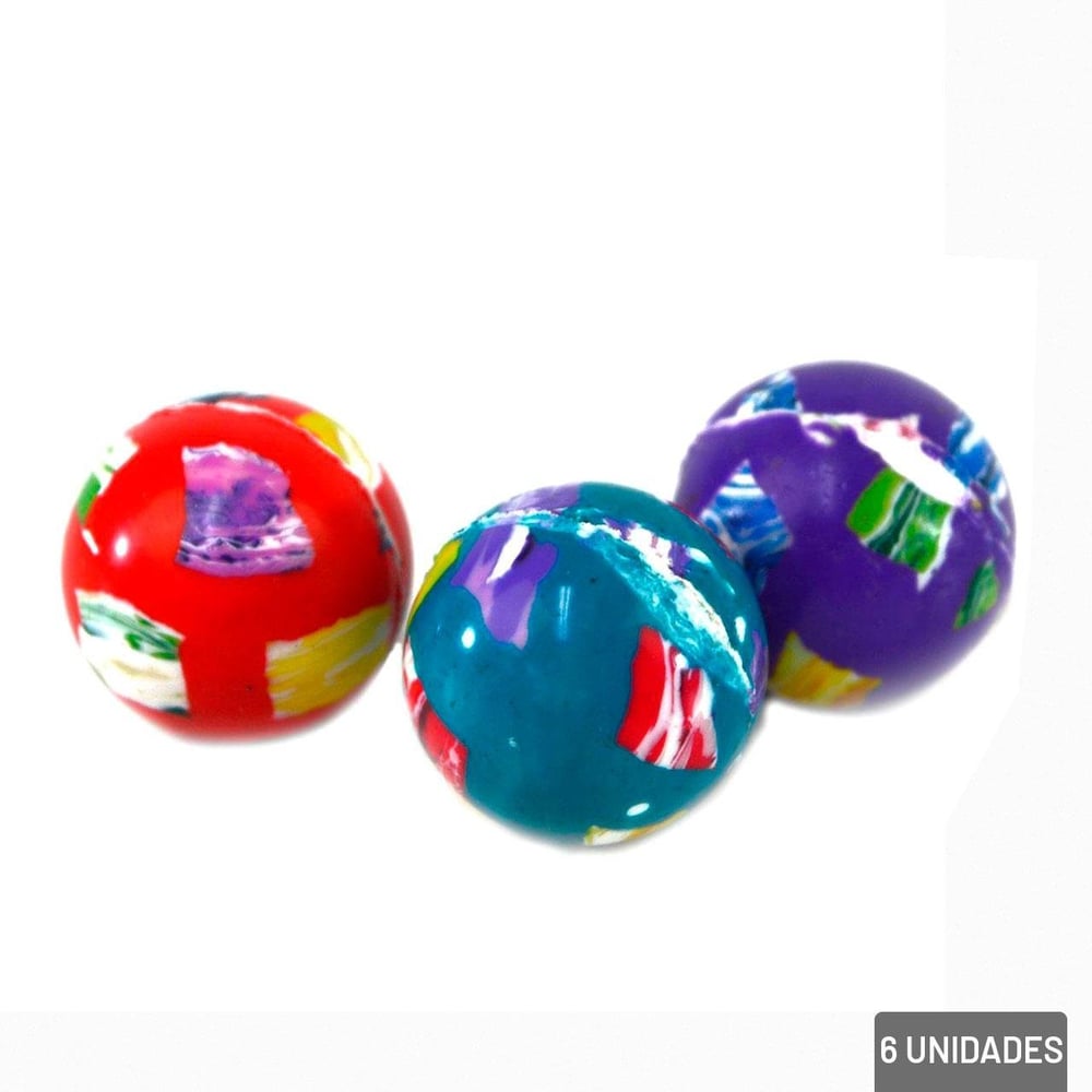 Bola de Plástico 6 Peças Pula Pula Colorida
