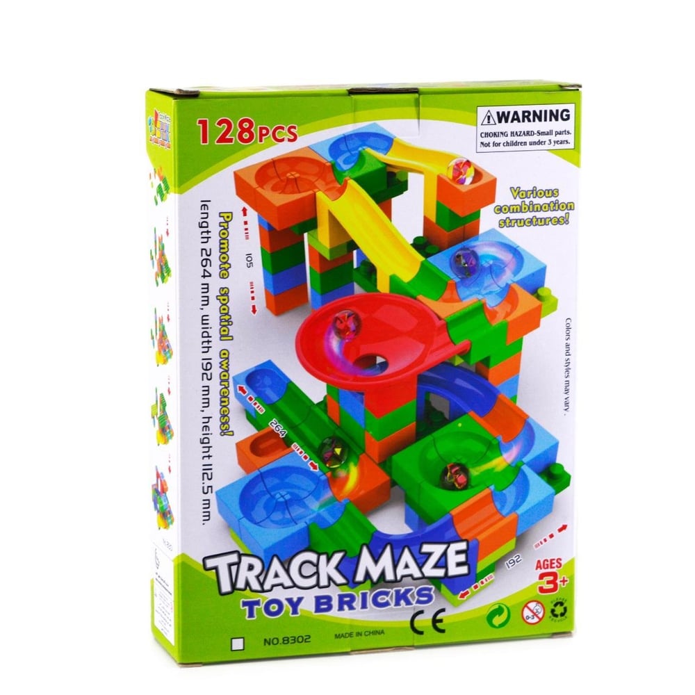 Blocos de Montar 128 Peças Pista Labirinto