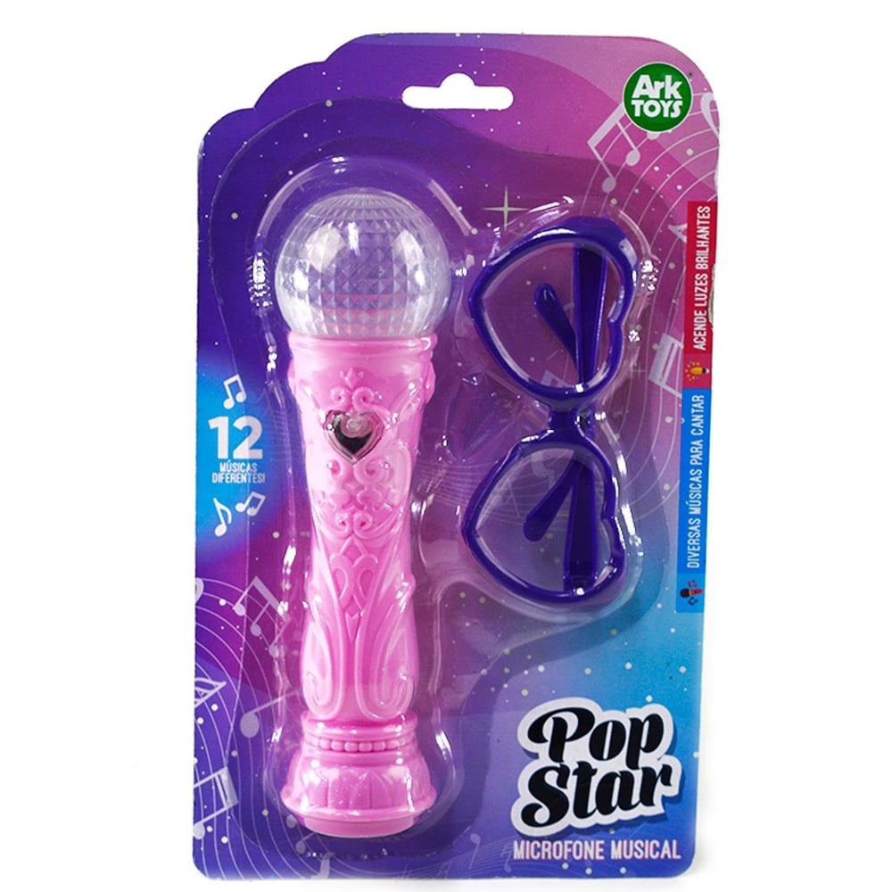 Microfone Musical Infantil com óculos