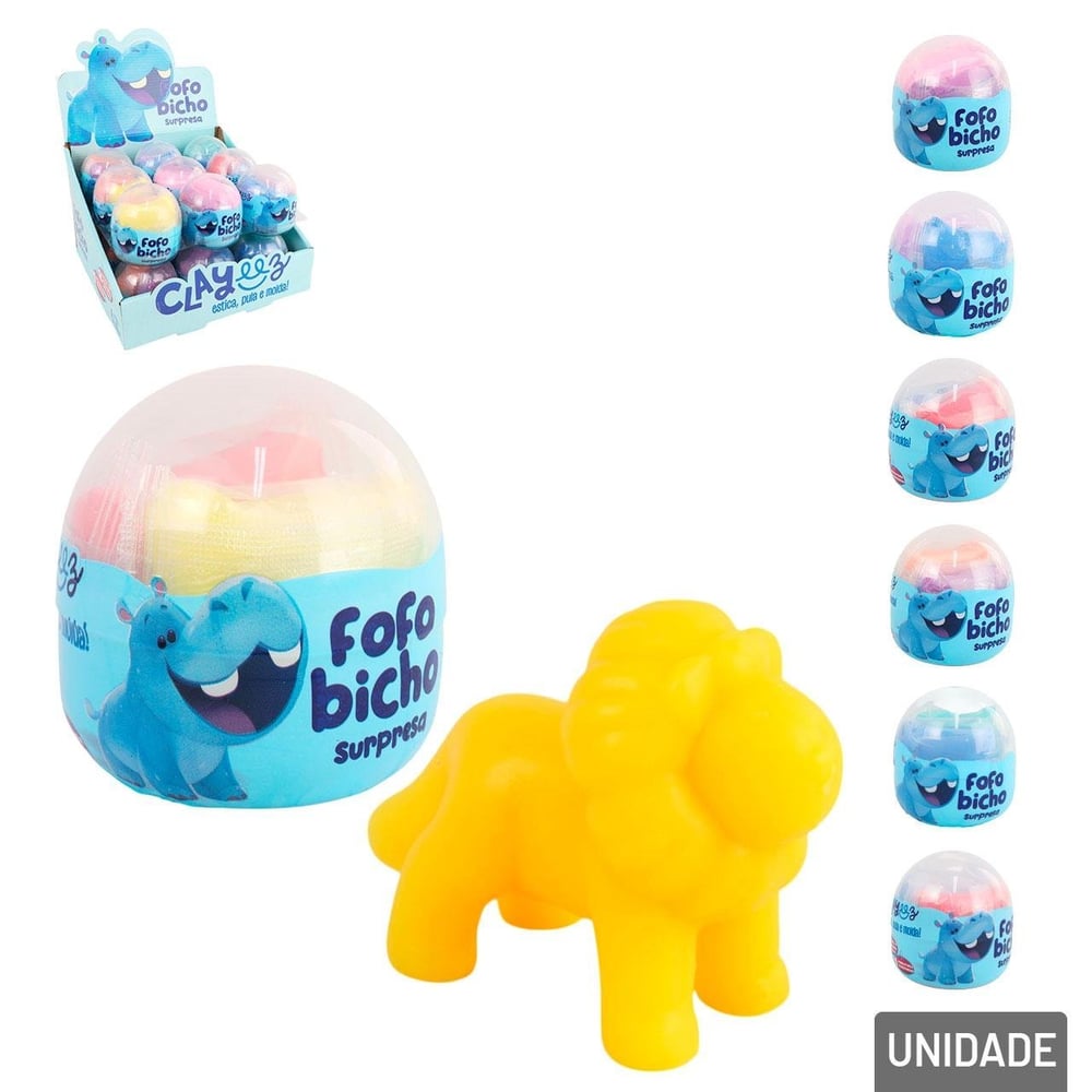 Massinha de Modelar 12g Estica e Pula Fofo Bicho