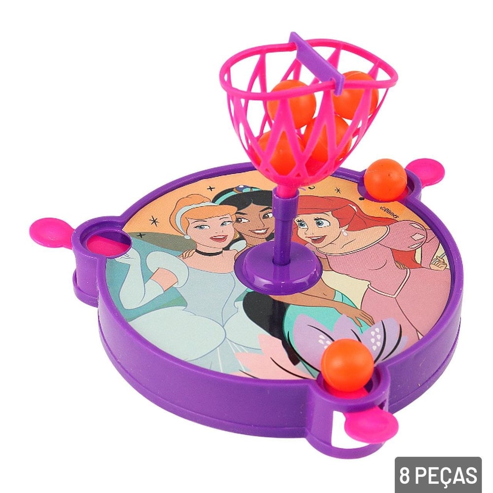 Mini Jogo de Basquete 8 Peças Princesas Color