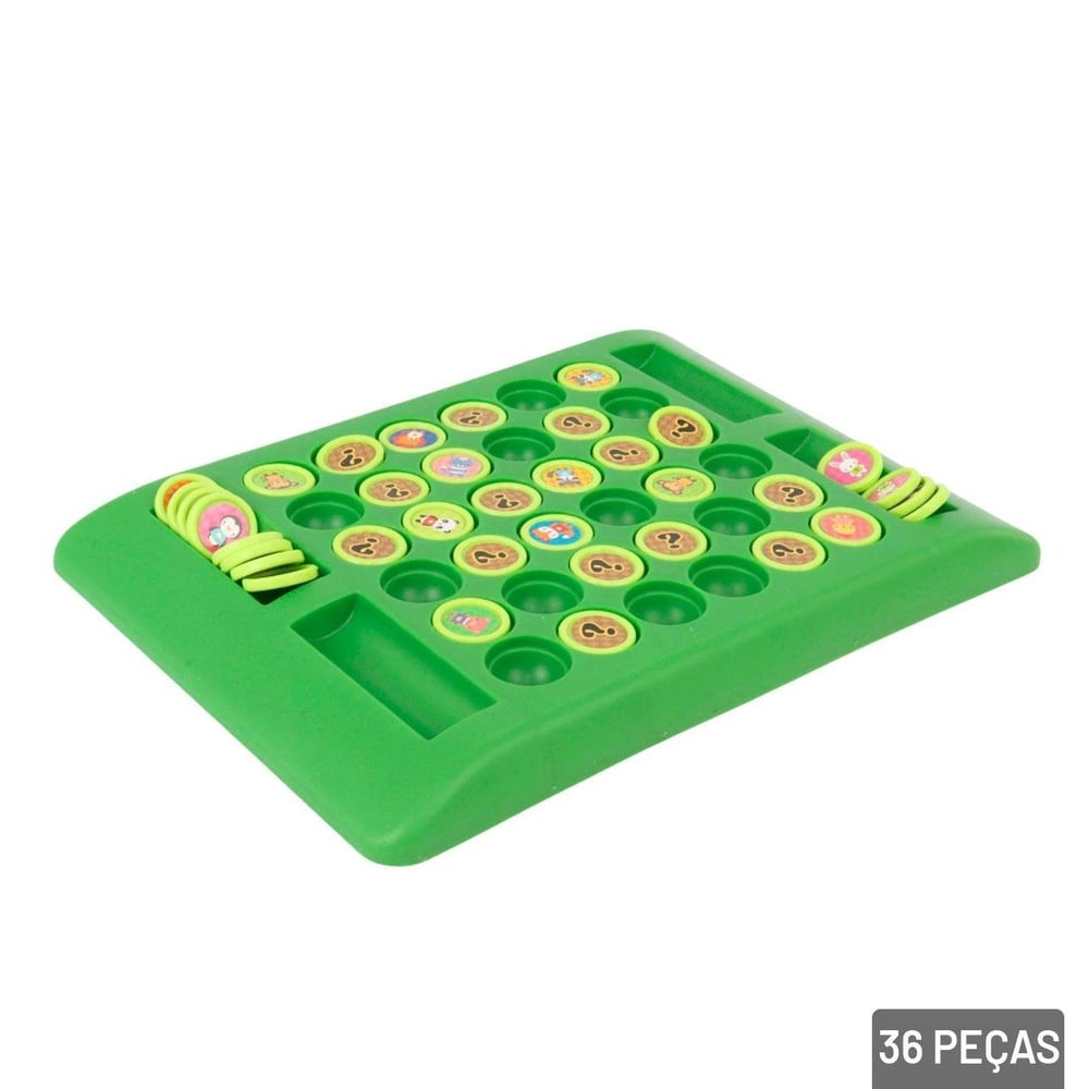 Jogo da Memória 36 Peças Tabuleiro Animais Sortido
