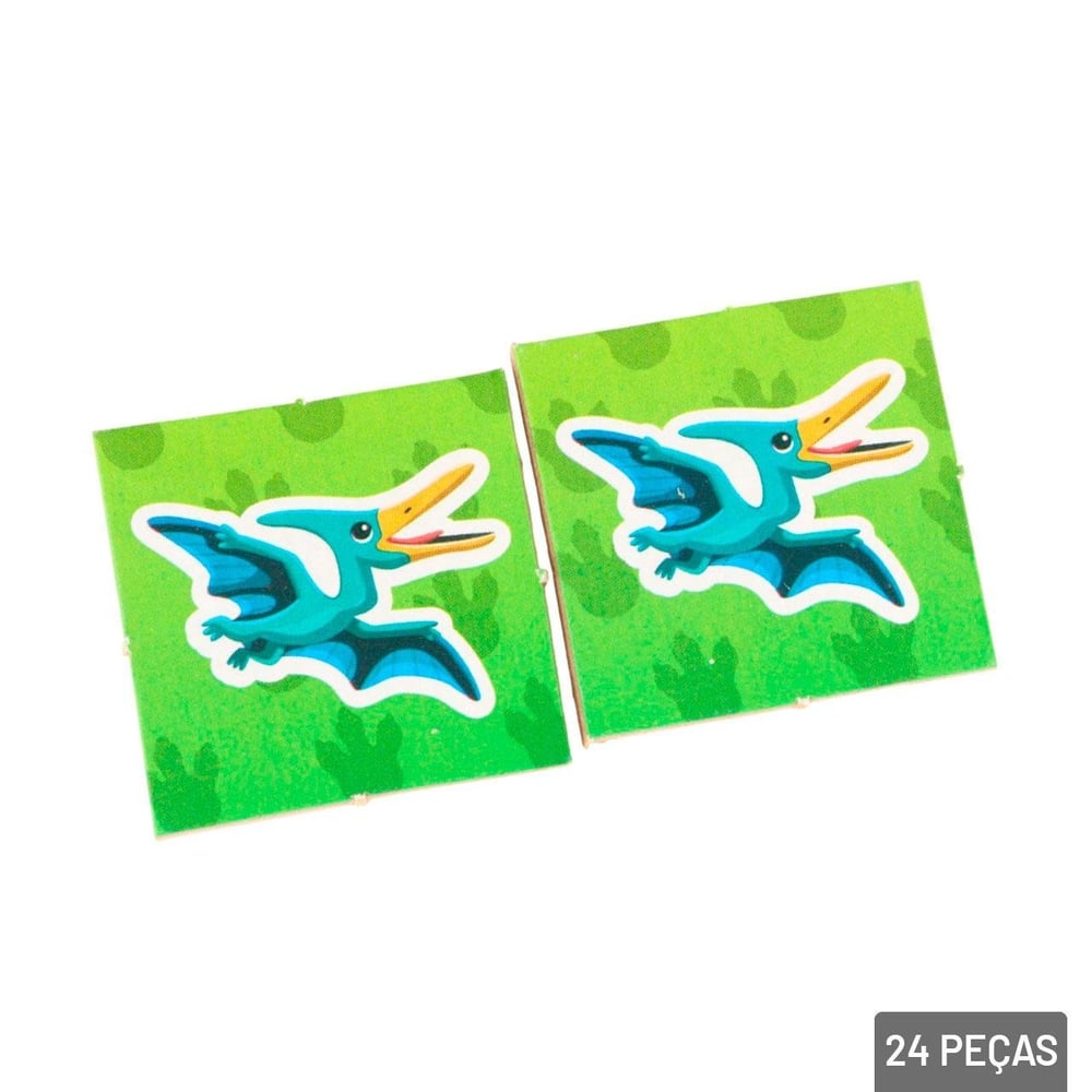 Jogo da Memória 24 Peças Dinossauros