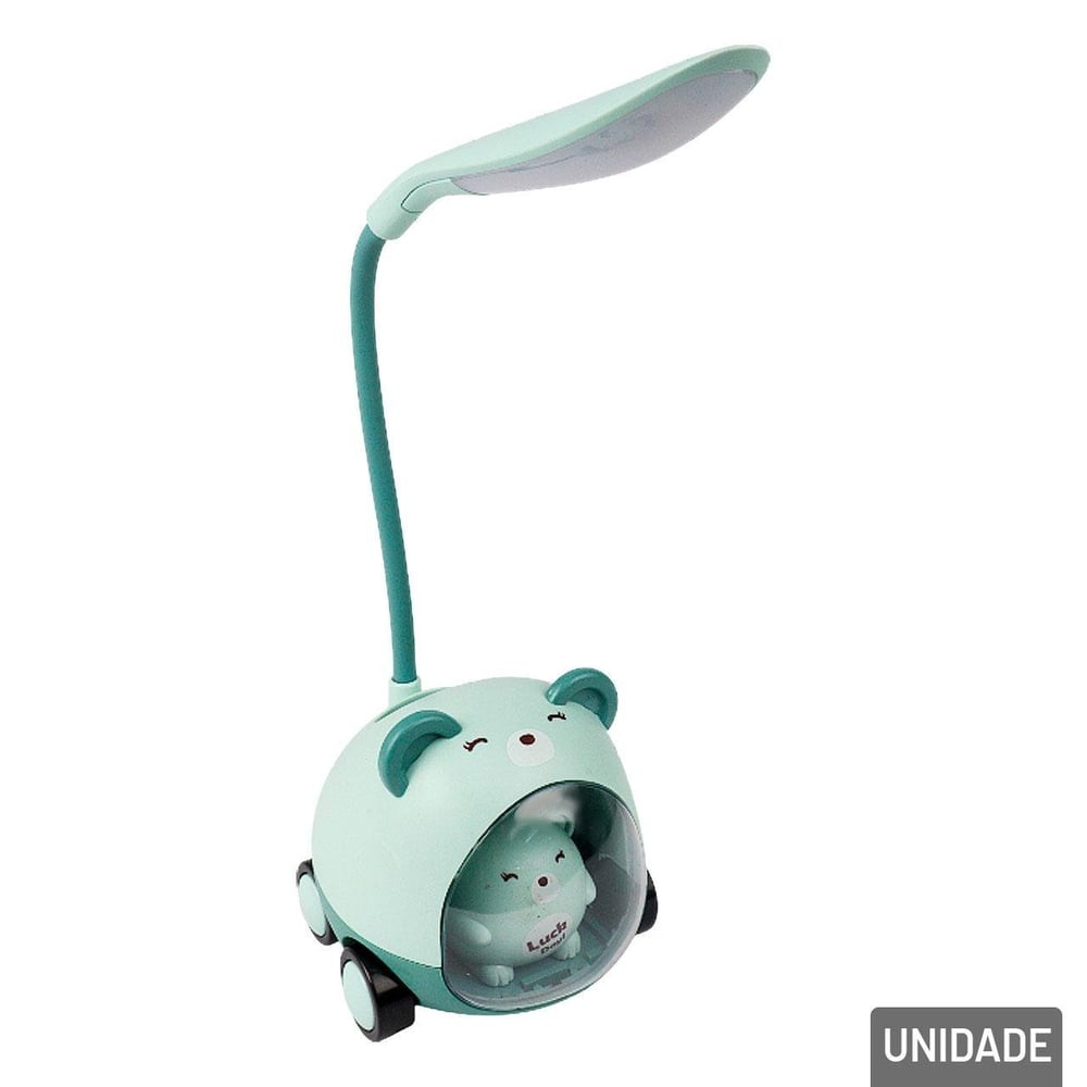 Luminária de Mesa 30cm LED Urso e Apontador Color