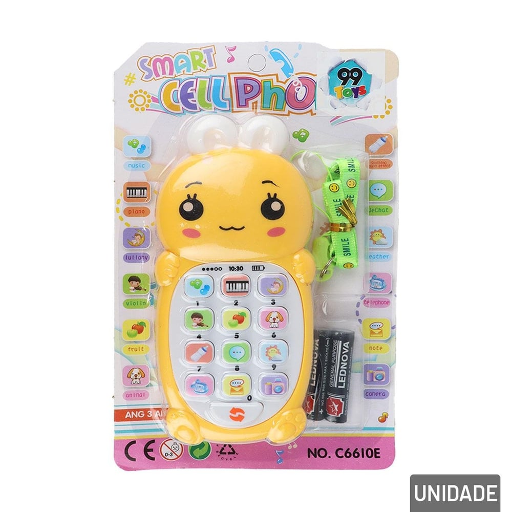 Telefone Musical Infantil com LUZ e SOM Coelho