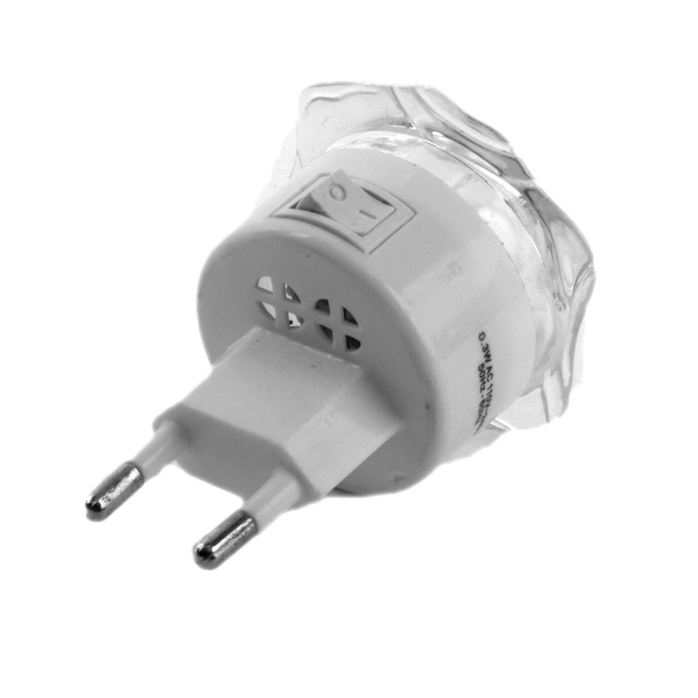 Luminária de Tomada Bivolt Rosa Branco