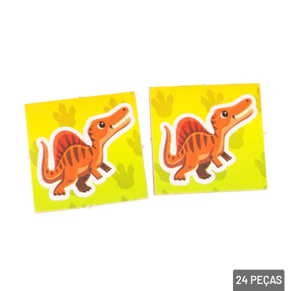 Jogo da Memória 24 Peças Dinossauros