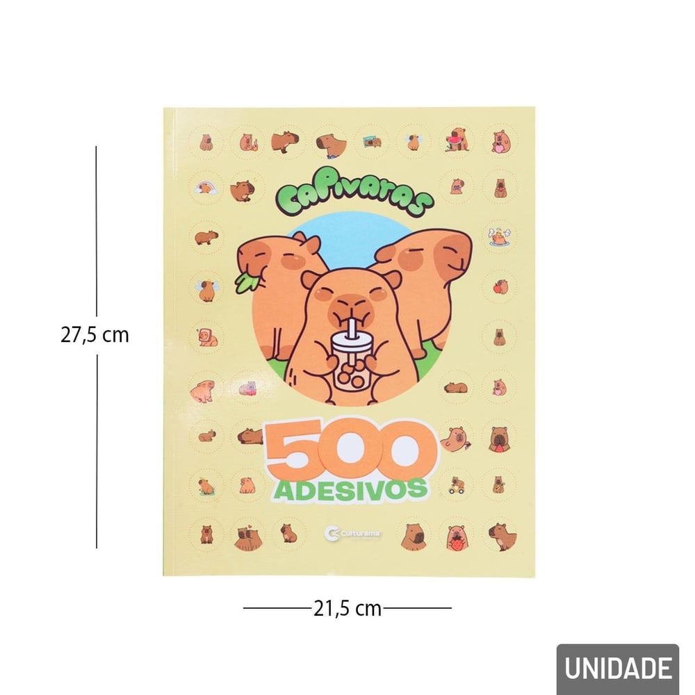 Livro de Atividades 500 Adesivos Capivaras 22 Pág.