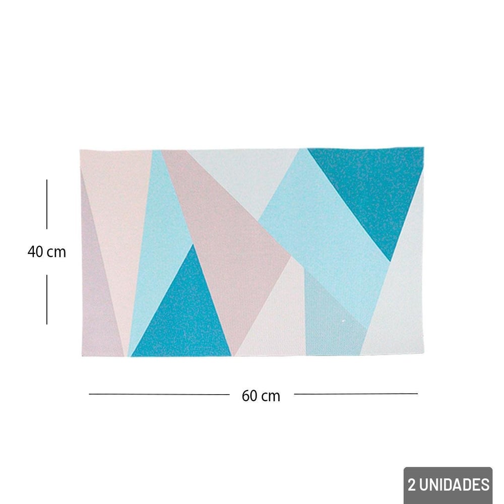 KIT Tapete de Poliéster 2 Peças Estampa Abstrata