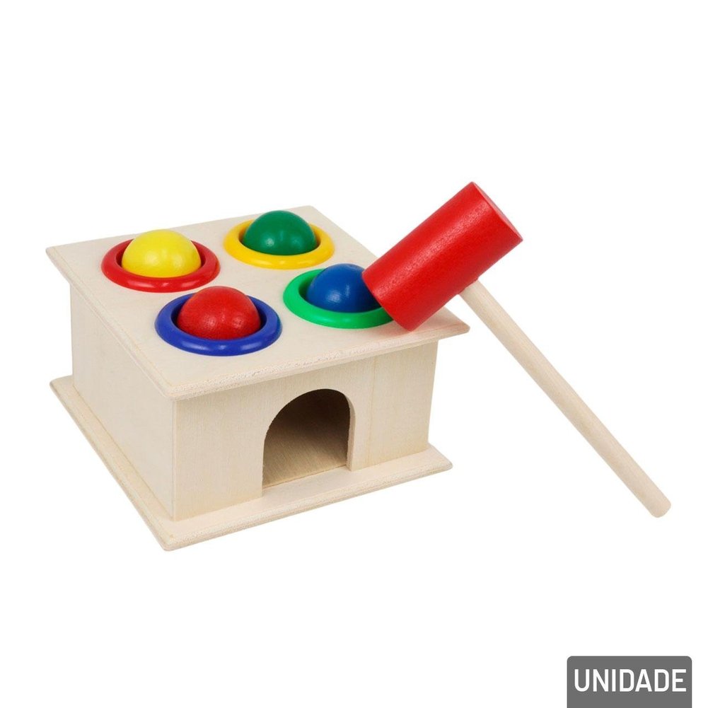 Brinquedo Educativo Caixa Colorida Bate Bolas