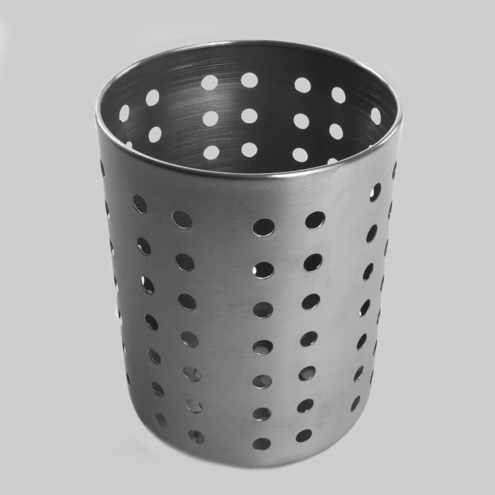 Porta Talher de Inox 12cm Circular