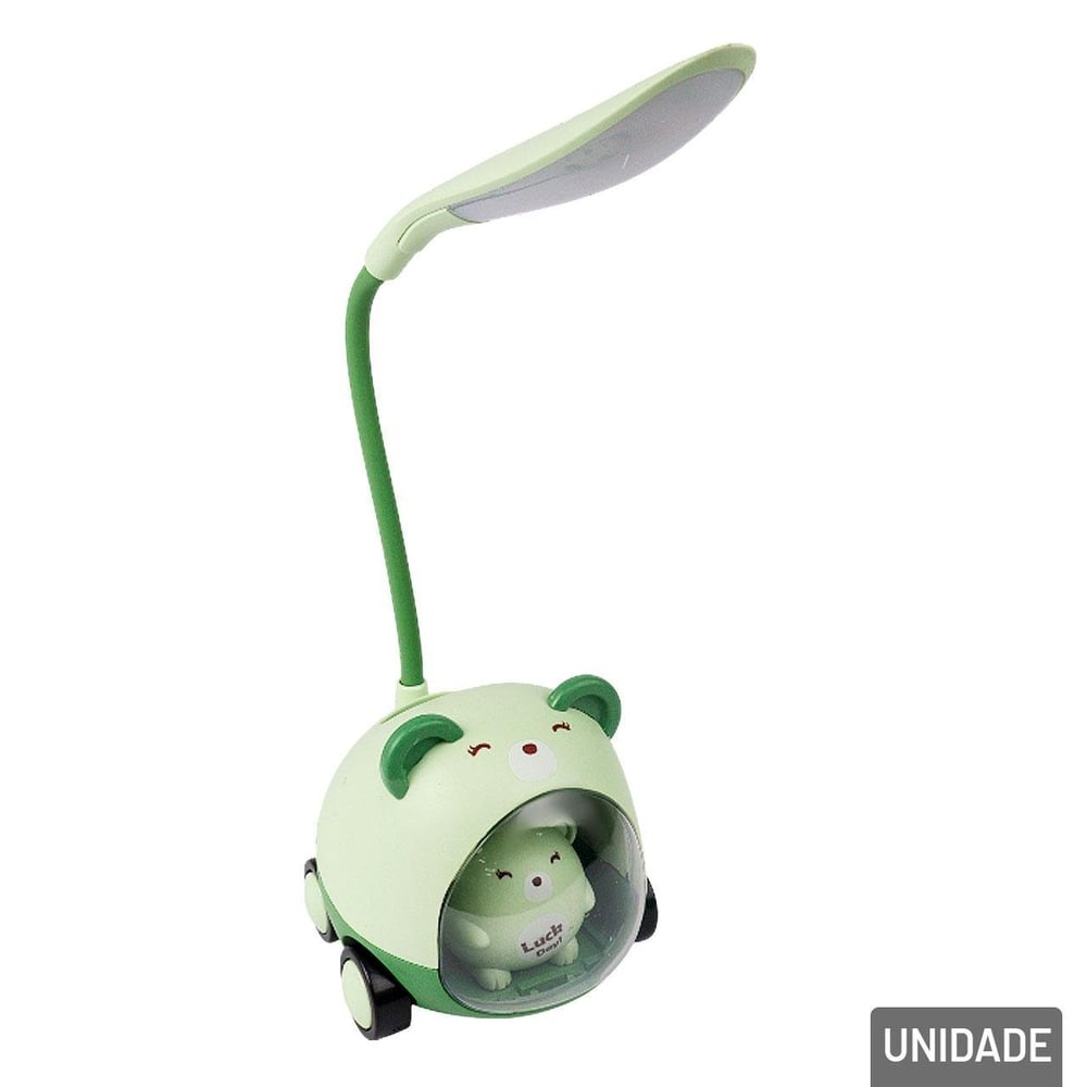 Luminária de Mesa 30cm LED Urso e Apontador Color