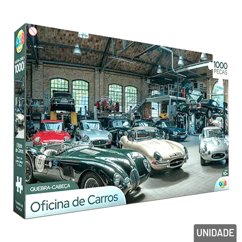 Quebra Cabeça 1000 Peças Oficina de Carros