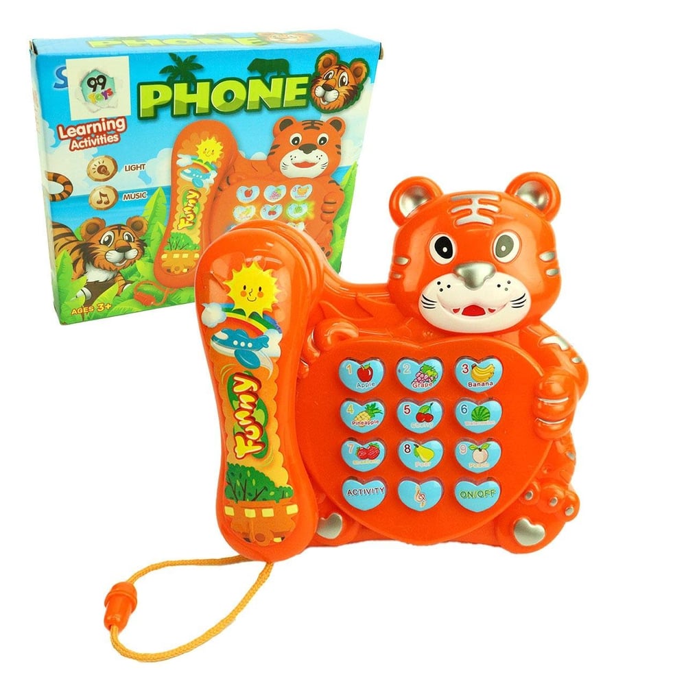 Telefone Musical Infantil com LUZ e SOM Tigre