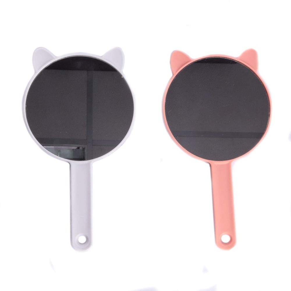 Espelho de Mão Gatinho Plástico 23cm Color