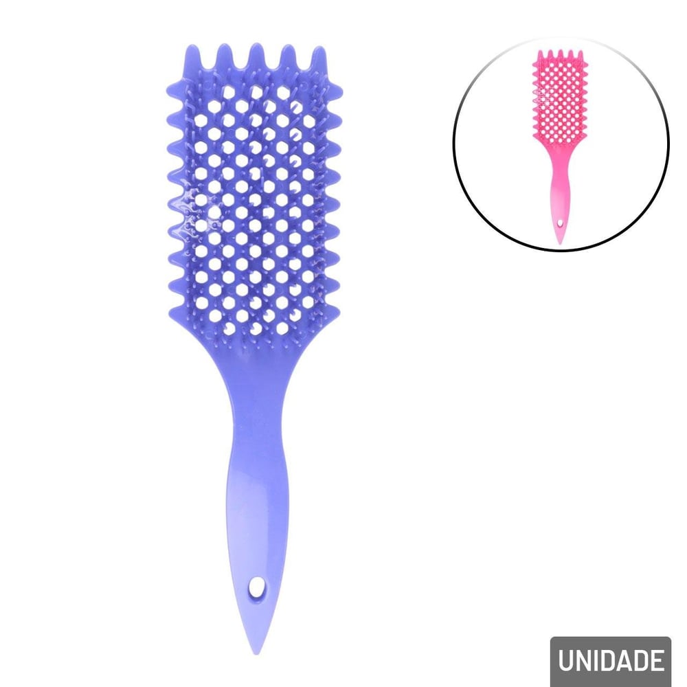 Escova de Cabelo Plástico Desembaraçadora Color