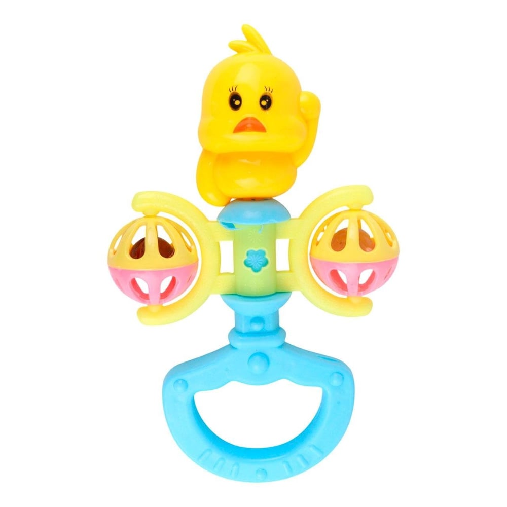 Chocalho Para Bebê 18cm Patinho Color