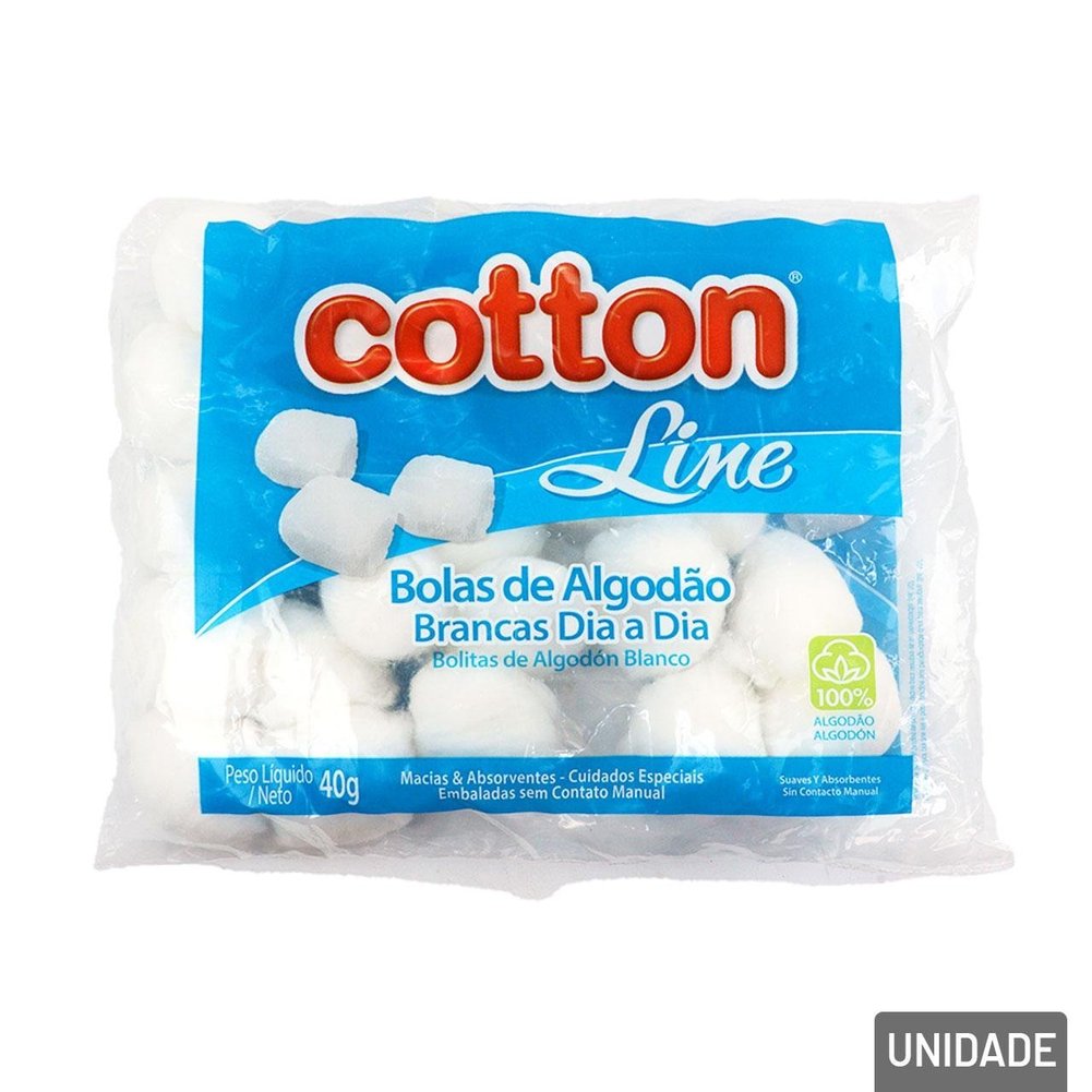 Algodão Hidrofílo 40g EM Bola Cotton Line