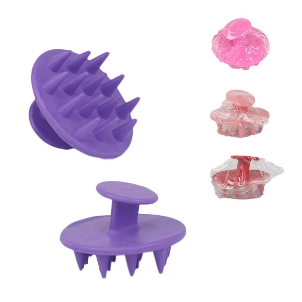 Escova Massageadora Para Cabelos Silicone Color