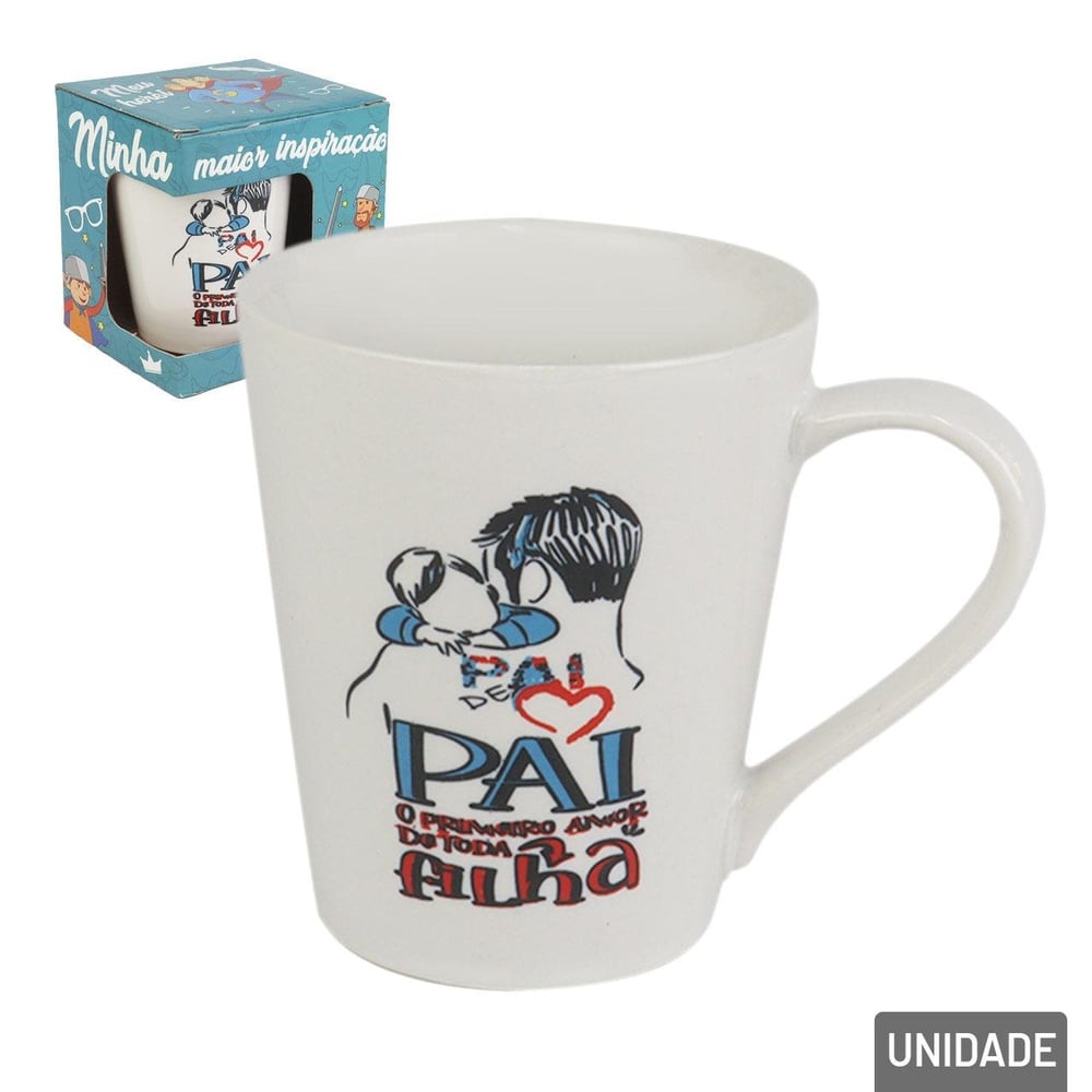 Caneca de Porcelana 250ml DIA DOS Pais Sortidos